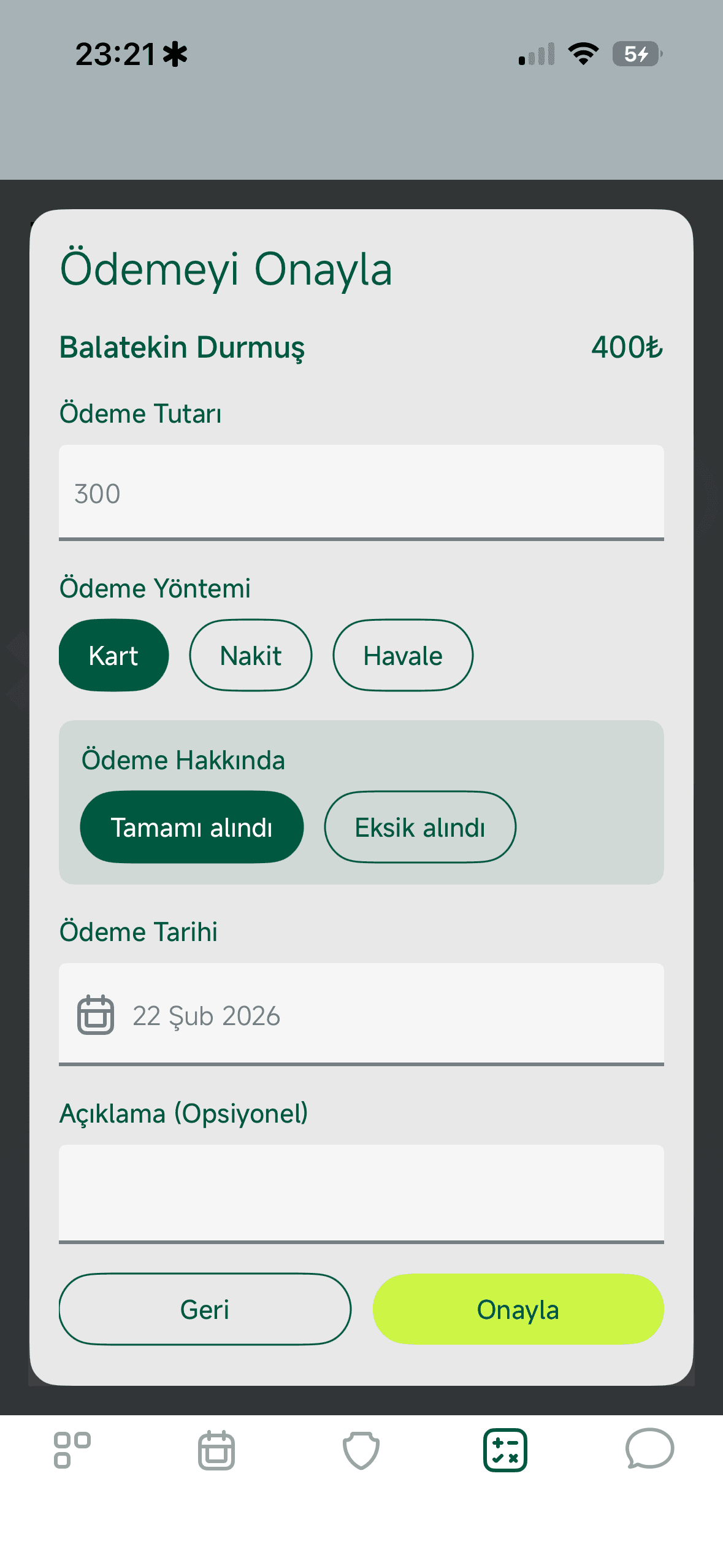 Kısmi Ödeme Alabilirsiniz