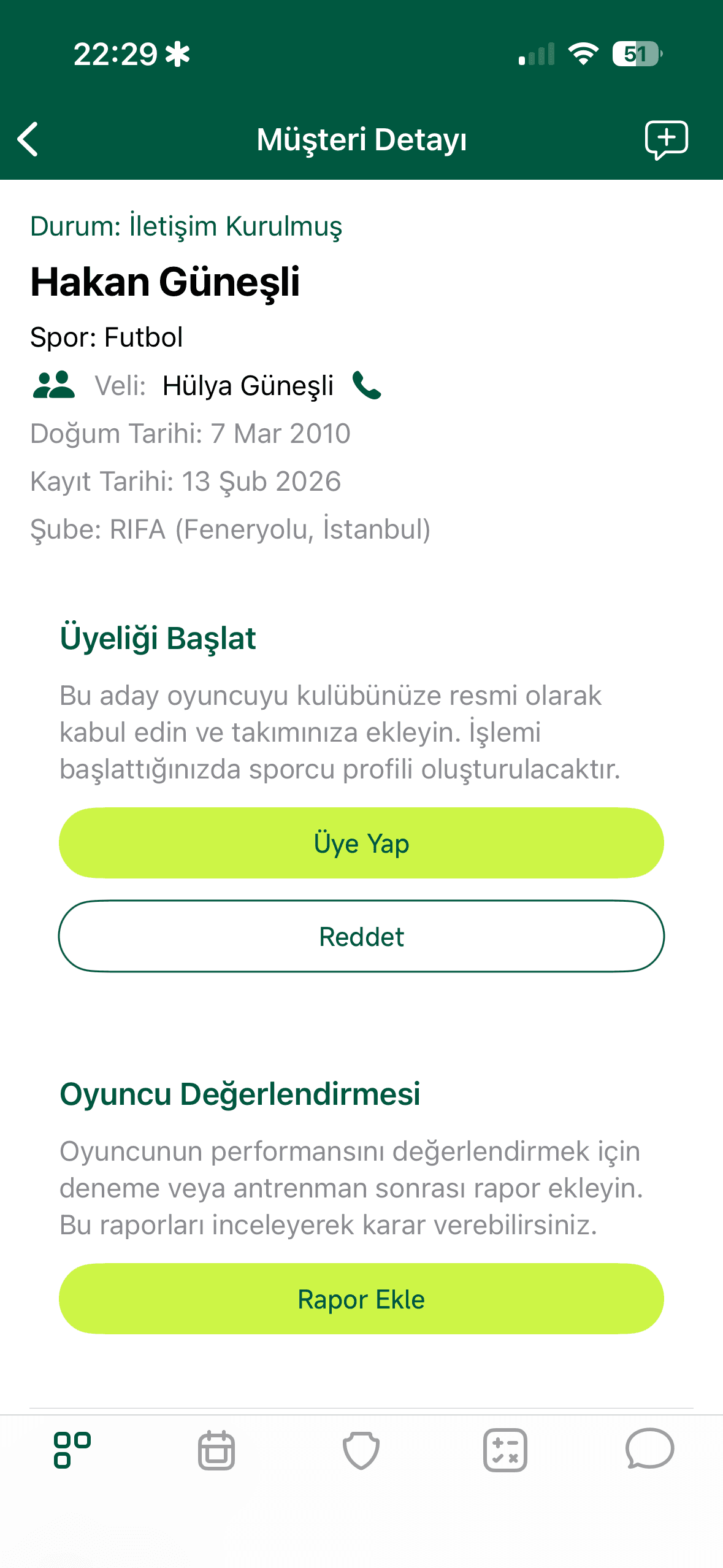 Aday Detayını Açın