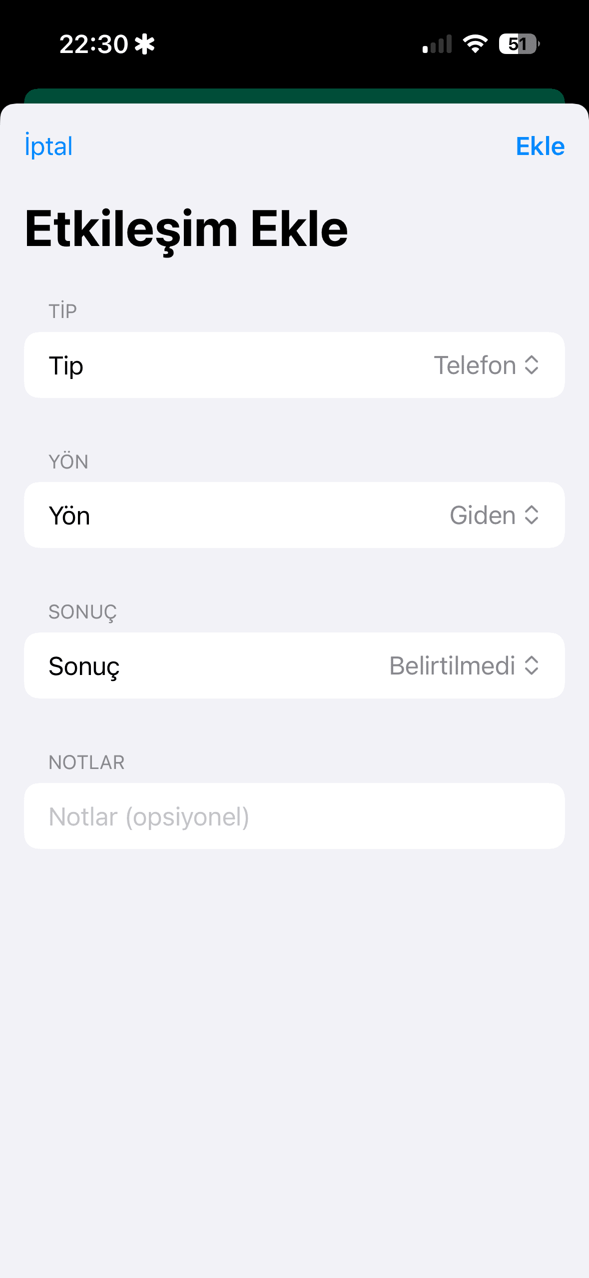 Etkileşim Ekleyin