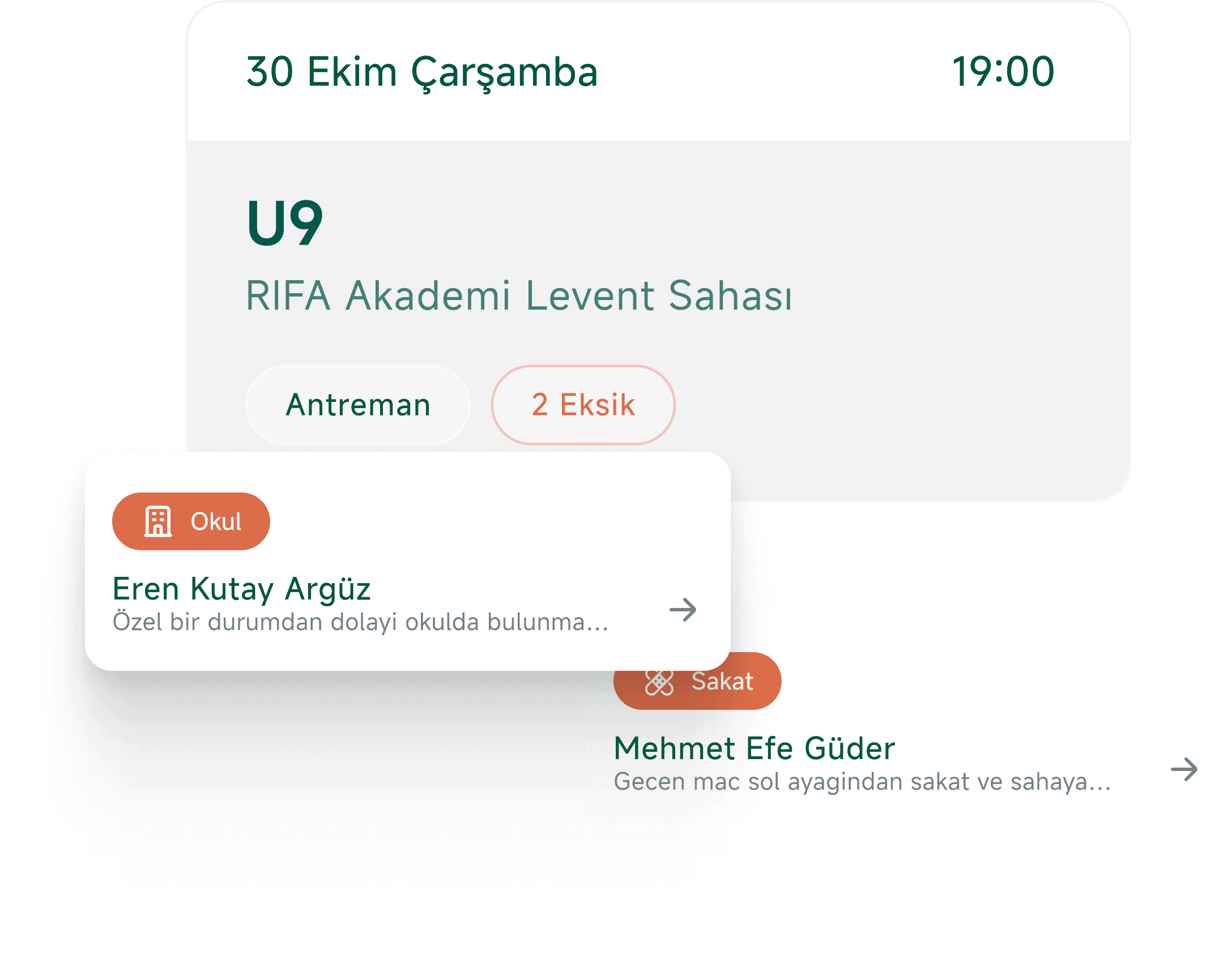 Antrenman ve Yoklama Akışı