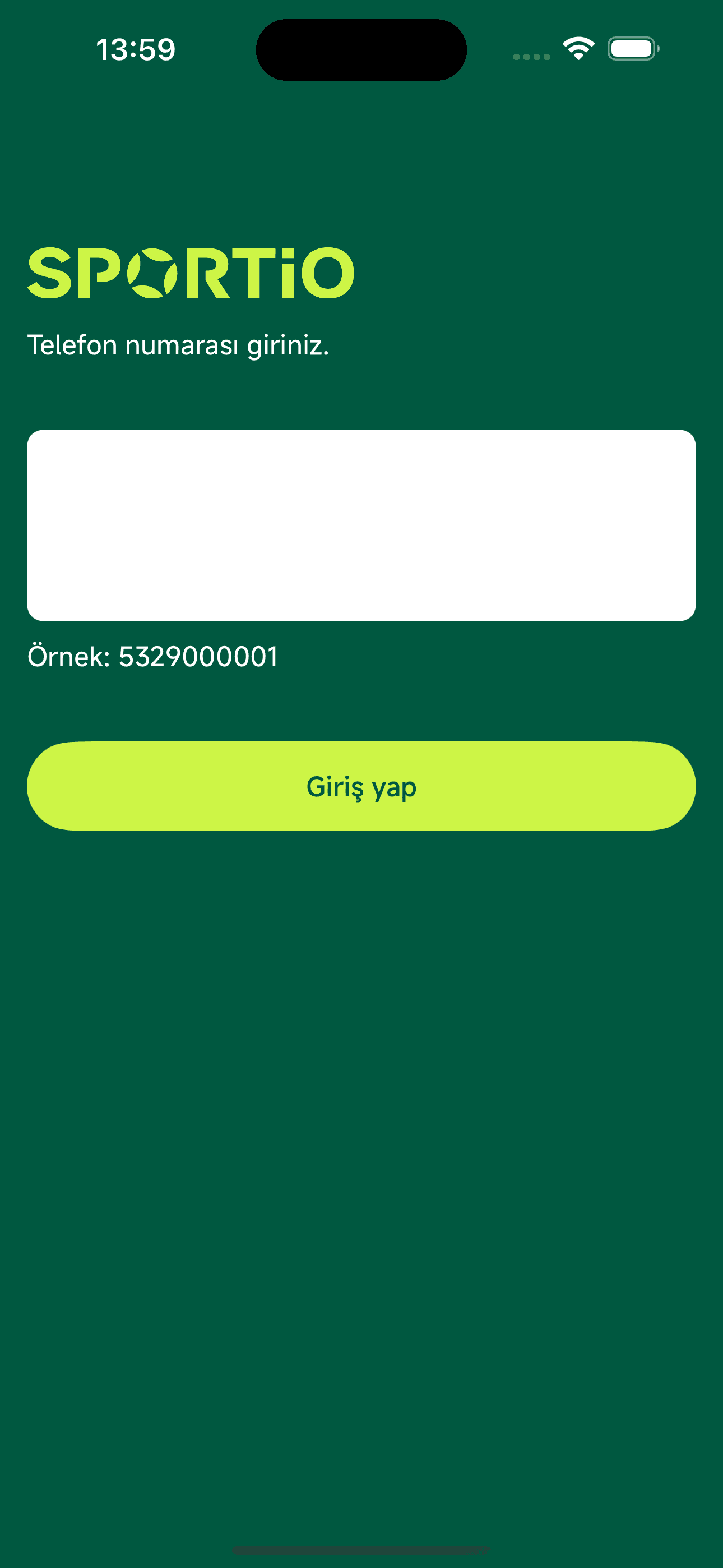 Telefon Numaranızı Girin