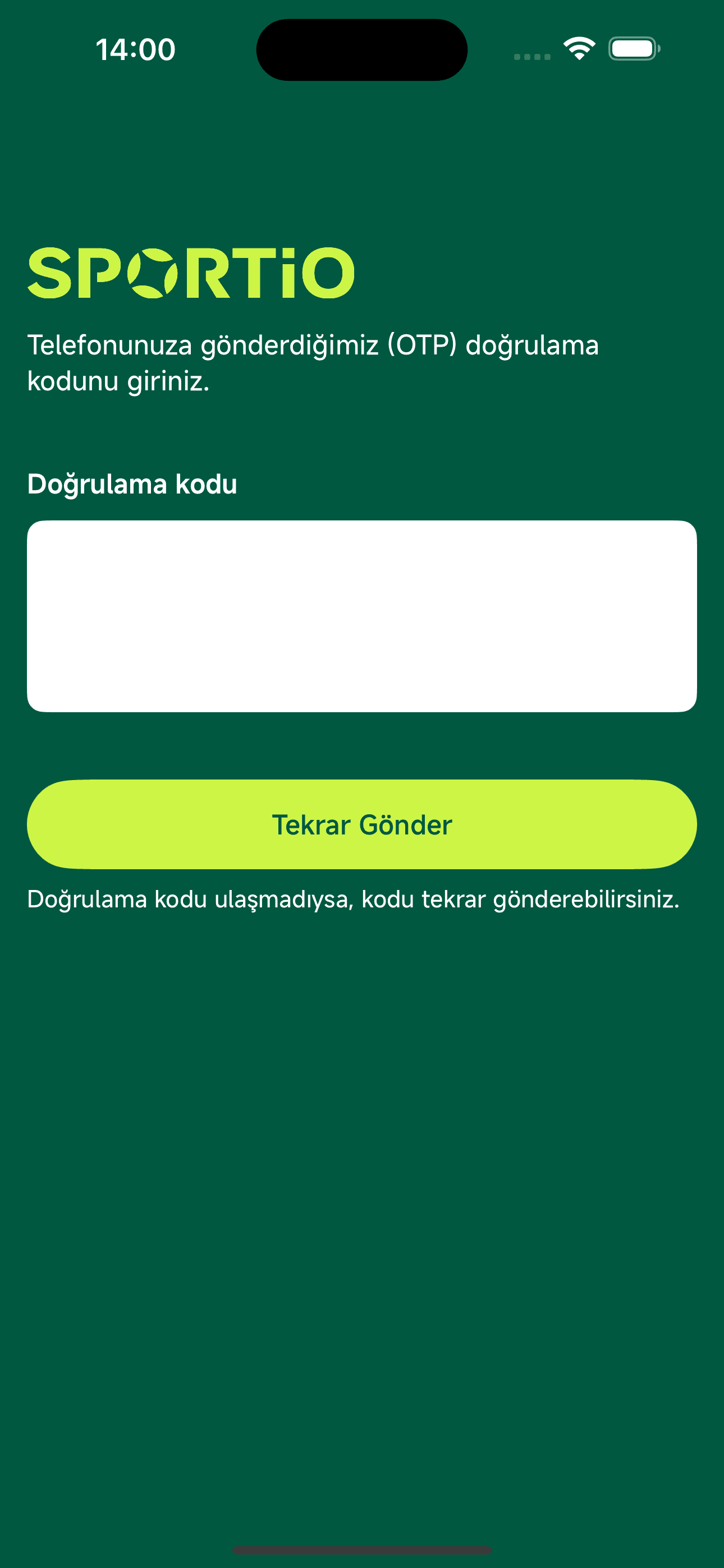 Doğrulama Kodunu Girin