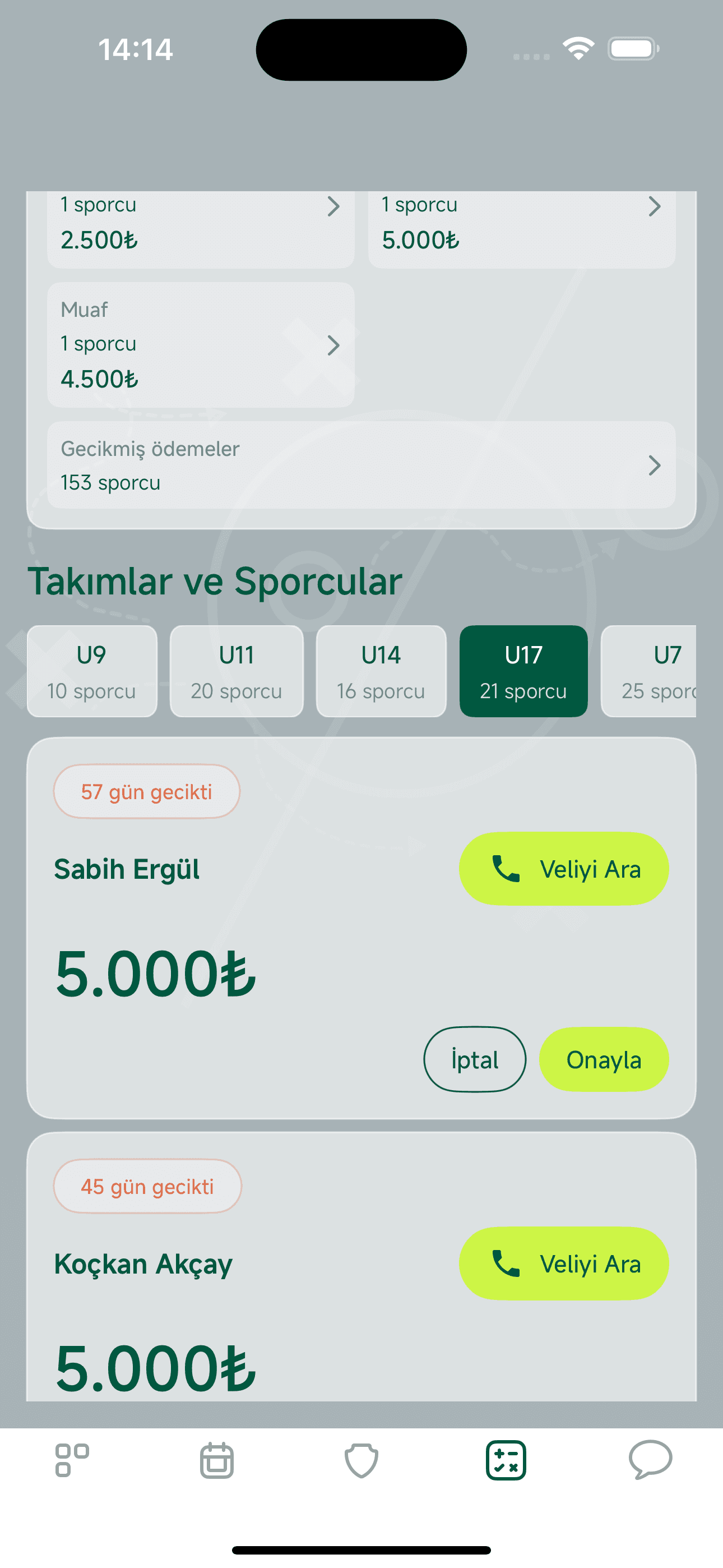 Takım Bazında Filtreleyin